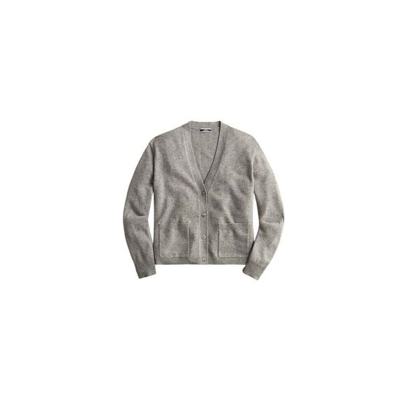 J. Crew Relaxed Fit cashmere cardigan sweater size S Gray Button Front Pockets - Picture 1 of 9